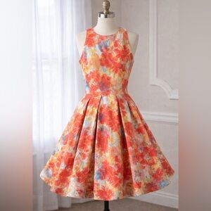 Sara Campbell Floral Fit & Flare Dress Size 4 Garden Party Wedding Guest